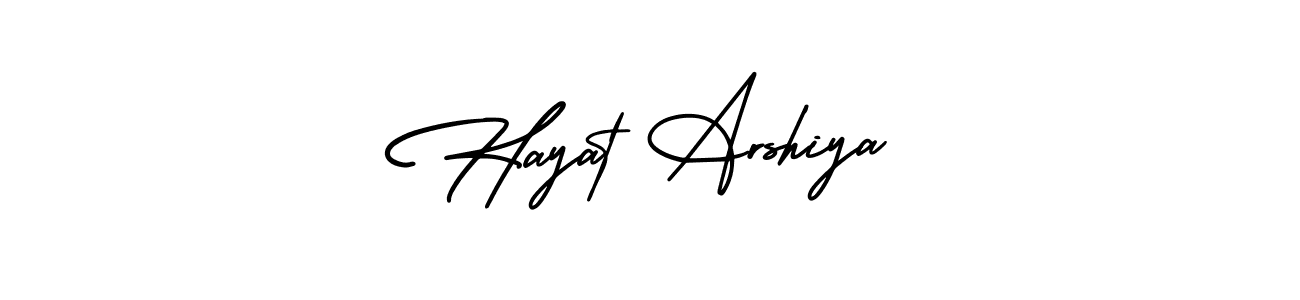 Once you've used our free online signature maker to create your best signature AmerikaSignatureDemo-Regular style, it's time to enjoy all of the benefits that Hayat Arshiya name signing documents. Hayat Arshiya signature style 3 images and pictures png
