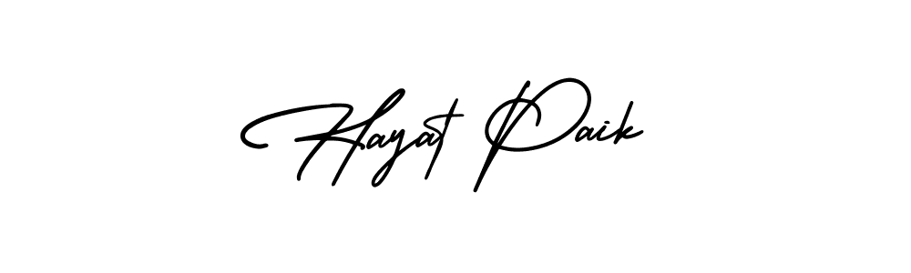 How to Draw Hayat Paik signature style? AmerikaSignatureDemo-Regular is a latest design signature styles for name Hayat Paik. Hayat Paik signature style 3 images and pictures png