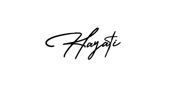 if you are searching for the best signature style for your name Hayati. so please give up your signature search. here we have designed multiple signature styles  using AmerikaSignatureDemo-Regular. Hayati signature style 3 images and pictures png