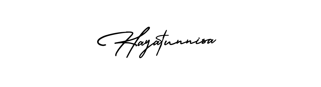 Also we have Hayatunnisa name is the best signature style. Create professional handwritten signature collection using AmerikaSignatureDemo-Regular autograph style. Hayatunnisa signature style 3 images and pictures png