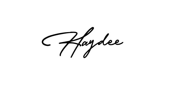 Also You can easily find your signature by using the search form. We will create Haydee name handwritten signature images for you free of cost using AmerikaSignatureDemo-Regular sign style. Haydee signature style 3 images and pictures png