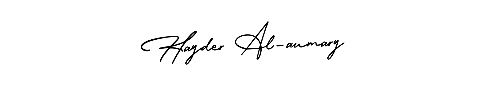 if you are searching for the best signature style for your name Hayder Al-aumary. so please give up your signature search. here we have designed multiple signature styles  using AmerikaSignatureDemo-Regular. Hayder Al-aumary signature style 3 images and pictures png