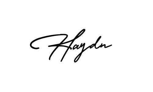 How to make Haydn name signature. Use AmerikaSignatureDemo-Regular style for creating short signs online. This is the latest handwritten sign. Haydn signature style 3 images and pictures png