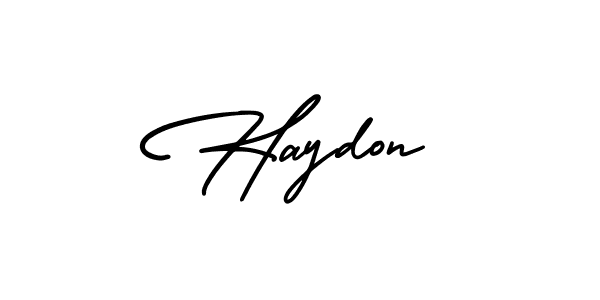 It looks lik you need a new signature style for name Haydon. Design unique handwritten (AmerikaSignatureDemo-Regular) signature with our free signature maker in just a few clicks. Haydon signature style 3 images and pictures png