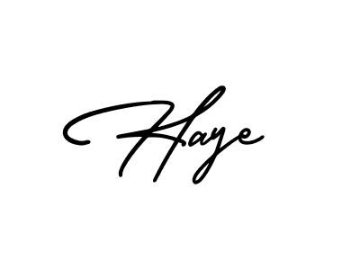 Make a beautiful signature design for name Haye. With this signature (AmerikaSignatureDemo-Regular) style, you can create a handwritten signature for free. Haye signature style 3 images and pictures png