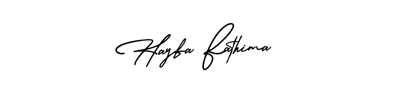 Hayfa Fathima stylish signature style. Best Handwritten Sign (AmerikaSignatureDemo-Regular) for my name. Handwritten Signature Collection Ideas for my name Hayfa Fathima. Hayfa Fathima signature style 3 images and pictures png