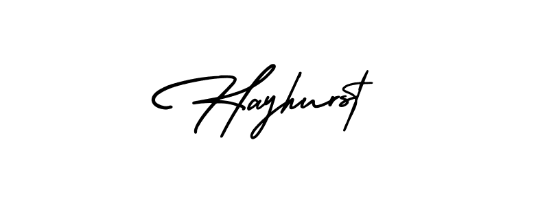Design your own signature with our free online signature maker. With this signature software, you can create a handwritten (AmerikaSignatureDemo-Regular) signature for name Hayhurst. Hayhurst signature style 3 images and pictures png