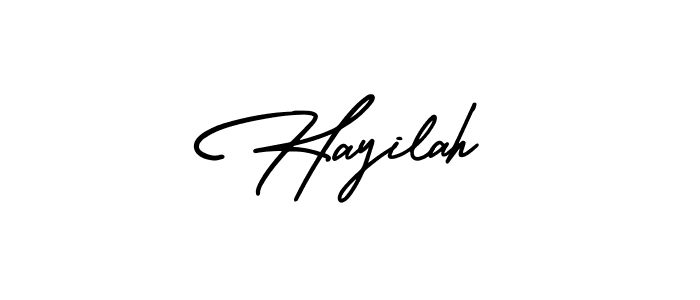 Hayilah stylish signature style. Best Handwritten Sign (AmerikaSignatureDemo-Regular) for my name. Handwritten Signature Collection Ideas for my name Hayilah. Hayilah signature style 3 images and pictures png