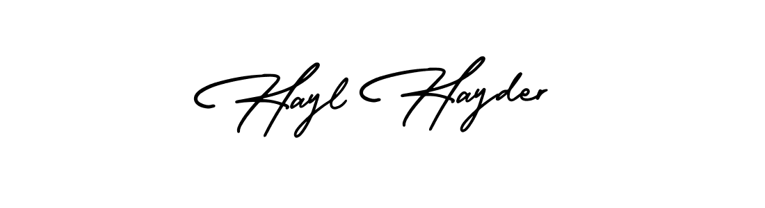 if you are searching for the best signature style for your name Hayl Hayder. so please give up your signature search. here we have designed multiple signature styles  using AmerikaSignatureDemo-Regular. Hayl Hayder signature style 3 images and pictures png