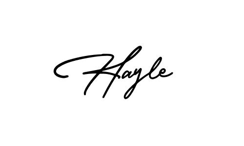 How to make Hayle signature? AmerikaSignatureDemo-Regular is a professional autograph style. Create handwritten signature for Hayle name. Hayle signature style 3 images and pictures png