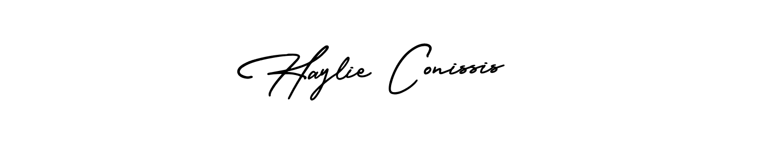 It looks lik you need a new signature style for name Haylie Conissis. Design unique handwritten (AmerikaSignatureDemo-Regular) signature with our free signature maker in just a few clicks. Haylie Conissis signature style 3 images and pictures png