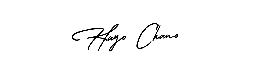 How to make Hayo Chano signature? AmerikaSignatureDemo-Regular is a professional autograph style. Create handwritten signature for Hayo Chano name. Hayo Chano signature style 3 images and pictures png