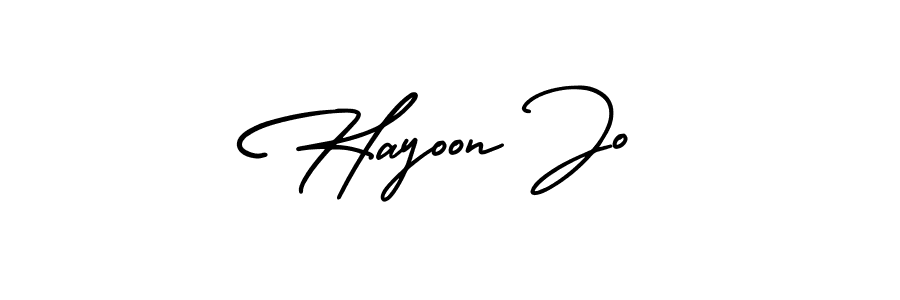 Also we have Hayoon Jo name is the best signature style. Create professional handwritten signature collection using AmerikaSignatureDemo-Regular autograph style. Hayoon Jo signature style 3 images and pictures png