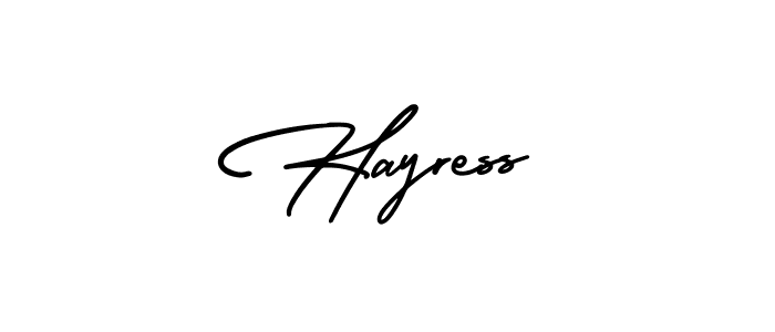AmerikaSignatureDemo-Regular is a professional signature style that is perfect for those who want to add a touch of class to their signature. It is also a great choice for those who want to make their signature more unique. Get Hayress name to fancy signature for free. Hayress signature style 3 images and pictures png