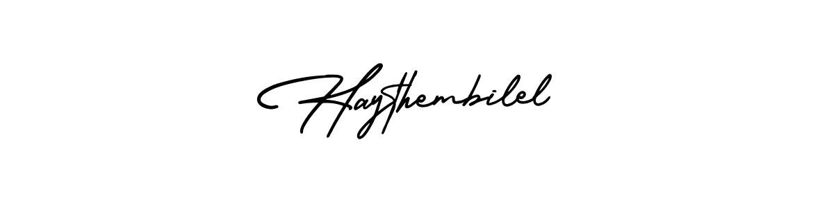 Make a beautiful signature design for name Haythembilel. Use this online signature maker to create a handwritten signature for free. Haythembilel signature style 3 images and pictures png