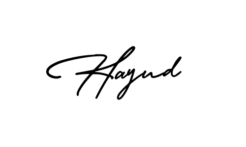 Make a beautiful signature design for name Hayud. With this signature (AmerikaSignatureDemo-Regular) style, you can create a handwritten signature for free. Hayud signature style 3 images and pictures png