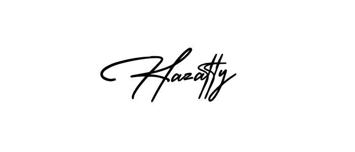 Make a beautiful signature design for name Hazatty. With this signature (AmerikaSignatureDemo-Regular) style, you can create a handwritten signature for free. Hazatty signature style 3 images and pictures png