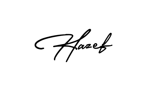 Design your own signature with our free online signature maker. With this signature software, you can create a handwritten (AmerikaSignatureDemo-Regular) signature for name Hazef. Hazef signature style 3 images and pictures png
