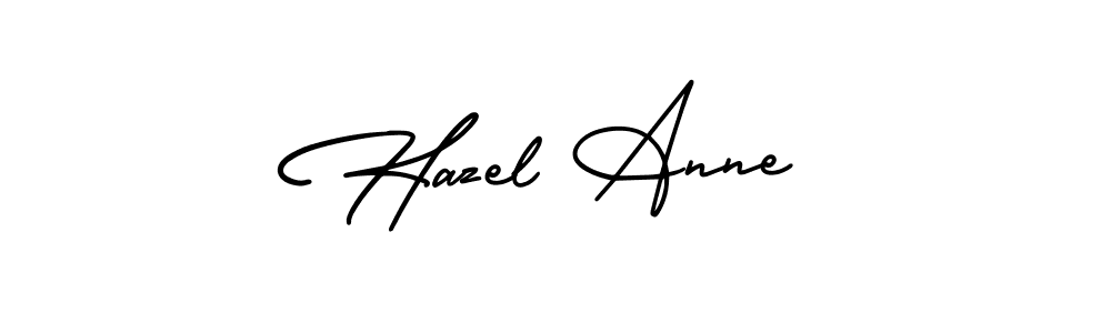 How to make Hazel Anne signature? AmerikaSignatureDemo-Regular is a professional autograph style. Create handwritten signature for Hazel Anne name. Hazel Anne signature style 3 images and pictures png
