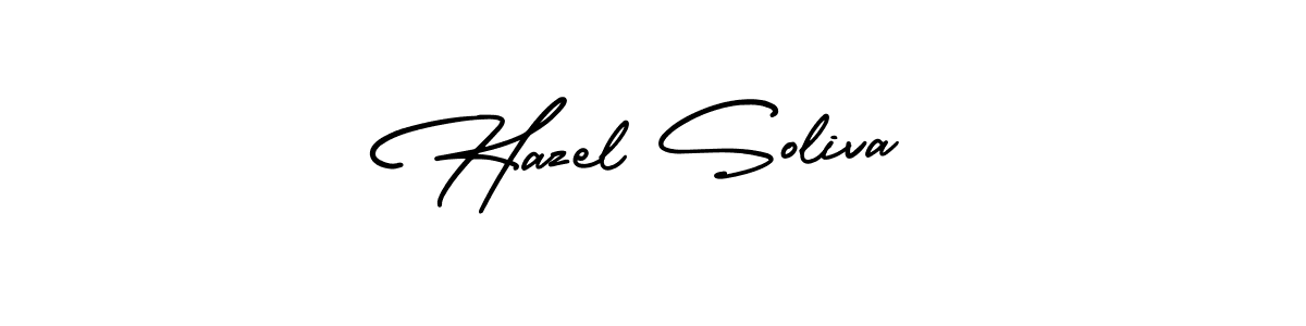 Hazel Soliva stylish signature style. Best Handwritten Sign (AmerikaSignatureDemo-Regular) for my name. Handwritten Signature Collection Ideas for my name Hazel Soliva. Hazel Soliva signature style 3 images and pictures png