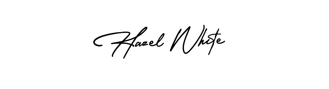 Hazel White stylish signature style. Best Handwritten Sign (AmerikaSignatureDemo-Regular) for my name. Handwritten Signature Collection Ideas for my name Hazel White. Hazel White signature style 3 images and pictures png