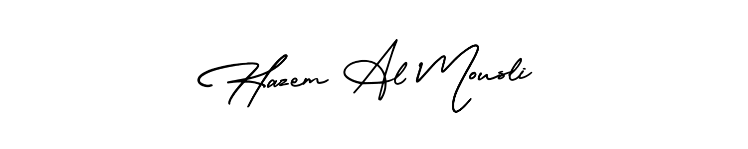 Similarly AmerikaSignatureDemo-Regular is the best handwritten signature design. Signature creator online .You can use it as an online autograph creator for name Hazem Al Mousli. Hazem Al Mousli signature style 3 images and pictures png