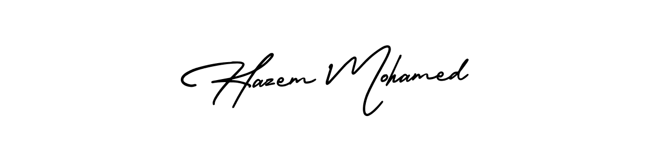 Use a signature maker to create a handwritten signature online. With this signature software, you can design (AmerikaSignatureDemo-Regular) your own signature for name Hazem Mohamed. Hazem Mohamed signature style 3 images and pictures png