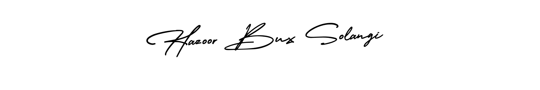 Make a short Hazoor Bux Solangi signature style. Manage your documents anywhere anytime using AmerikaSignatureDemo-Regular. Create and add eSignatures, submit forms, share and send files easily. Hazoor Bux Solangi signature style 3 images and pictures png