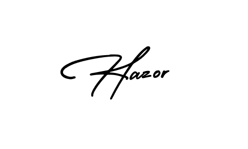 Design your own signature with our free online signature maker. With this signature software, you can create a handwritten (AmerikaSignatureDemo-Regular) signature for name Hazor. Hazor signature style 3 images and pictures png