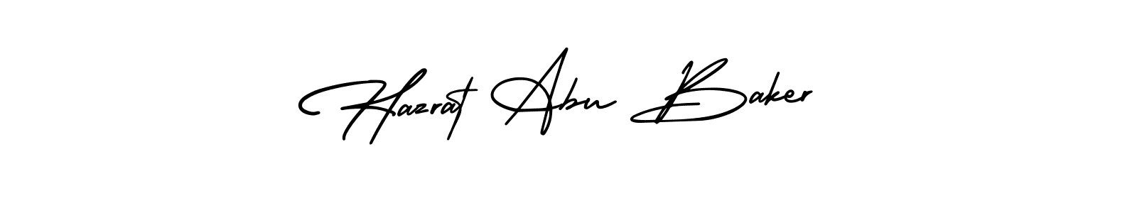 Make a beautiful signature design for name Hazrat Abu Baker. With this signature (AmerikaSignatureDemo-Regular) style, you can create a handwritten signature for free. Hazrat Abu Baker signature style 3 images and pictures png