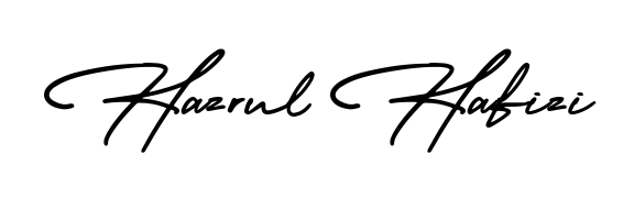 Download transparent PNG signature for name Hazrul Hafizi styled with AmerikaSignatureDemo-Regular font. Ready to paste directly into PDF and Word agreements. Hazrul Hafizi signature style 3 images and pictures png