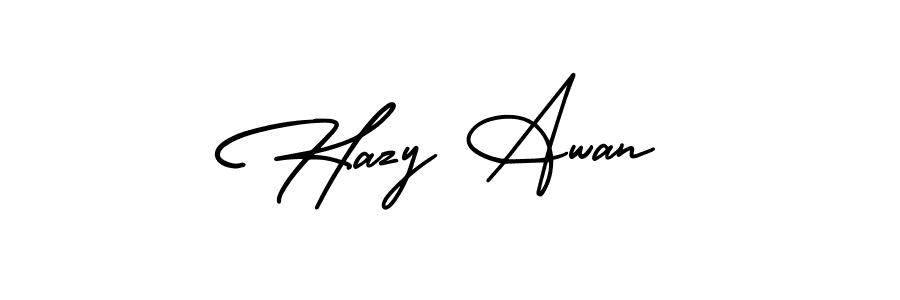 How to make Hazy Awan signature? AmerikaSignatureDemo-Regular is a professional autograph style. Create handwritten signature for Hazy Awan name. Hazy Awan signature style 3 images and pictures png