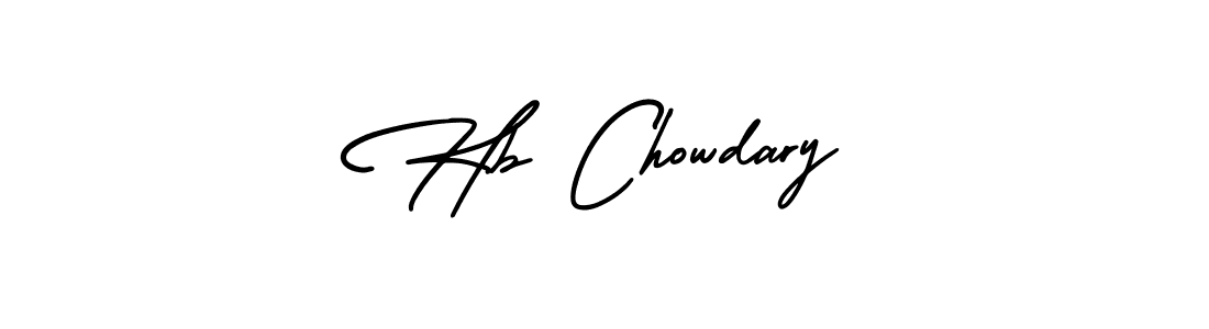 Design your own signature with our free online signature maker. With this signature software, you can create a handwritten (AmerikaSignatureDemo-Regular) signature for name Hb Chowdary. Hb Chowdary signature style 3 images and pictures png