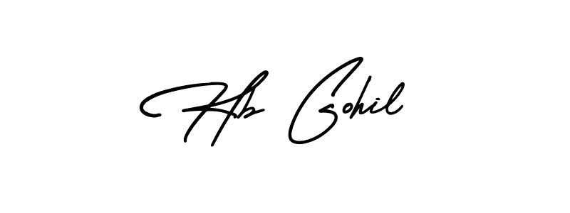 Make a beautiful signature design for name Hb Gohil. Use this online signature maker to create a handwritten signature for free. Hb Gohil signature style 3 images and pictures png