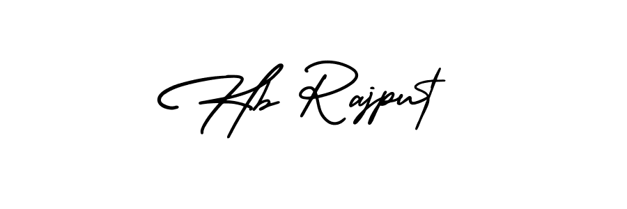 How to make Hb Rajput name signature. Use AmerikaSignatureDemo-Regular style for creating short signs online. This is the latest handwritten sign. Hb Rajput signature style 3 images and pictures png