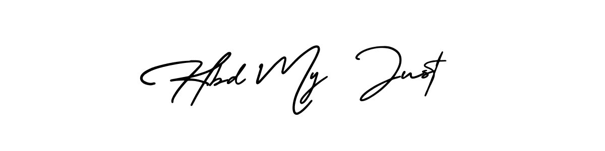 Make a beautiful signature design for name Hbd My  Just. With this signature (AmerikaSignatureDemo-Regular) style, you can create a handwritten signature for free. Hbd My  Just signature style 3 images and pictures png