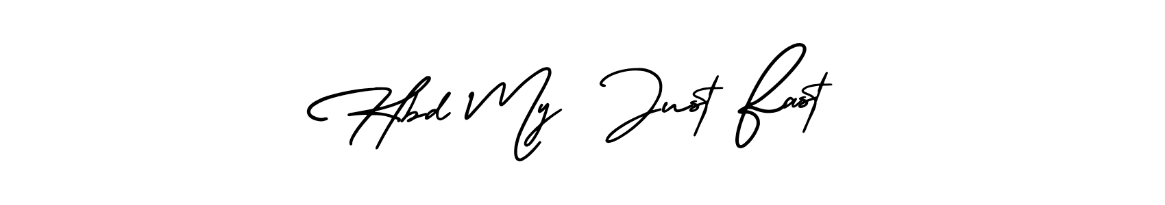 Also we have Hbd My  Just Fast name is the best signature style. Create professional handwritten signature collection using AmerikaSignatureDemo-Regular autograph style. Hbd My  Just Fast signature style 3 images and pictures png