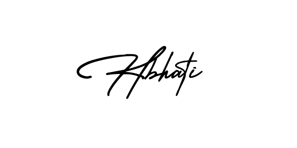 How to Draw Hbhati signature style? AmerikaSignatureDemo-Regular is a latest design signature styles for name Hbhati. Hbhati signature style 3 images and pictures png