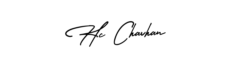 How to make Hc Chavhan name signature. Use AmerikaSignatureDemo-Regular style for creating short signs online. This is the latest handwritten sign. Hc Chavhan signature style 3 images and pictures png