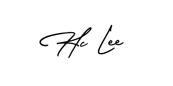 Hc Lee stylish signature style. Best Handwritten Sign (AmerikaSignatureDemo-Regular) for my name. Handwritten Signature Collection Ideas for my name Hc Lee. Hc Lee signature style 3 images and pictures png