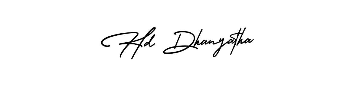 It looks lik you need a new signature style for name Hd Dhanyatha. Design unique handwritten (AmerikaSignatureDemo-Regular) signature with our free signature maker in just a few clicks. Hd Dhanyatha signature style 3 images and pictures png