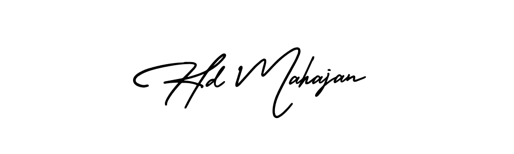Similarly AmerikaSignatureDemo-Regular is the best handwritten signature design. Signature creator online .You can use it as an online autograph creator for name Hd Mahajan. Hd Mahajan signature style 3 images and pictures png