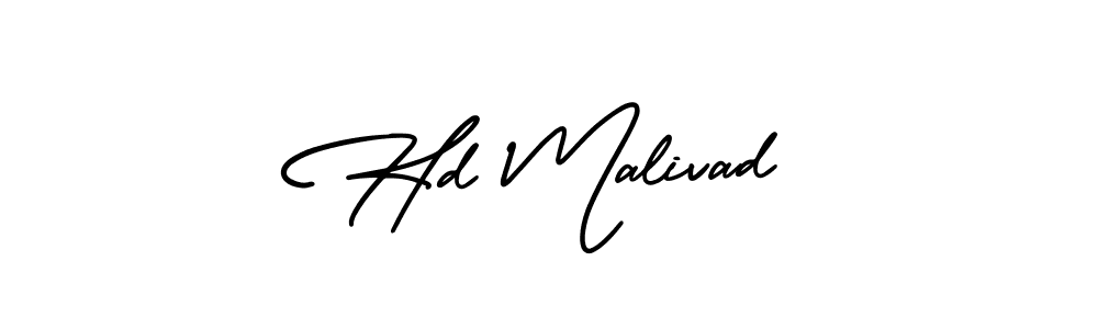 Use a signature maker to create a handwritten signature online. With this signature software, you can design (AmerikaSignatureDemo-Regular) your own signature for name Hd Malivad. Hd Malivad signature style 3 images and pictures png