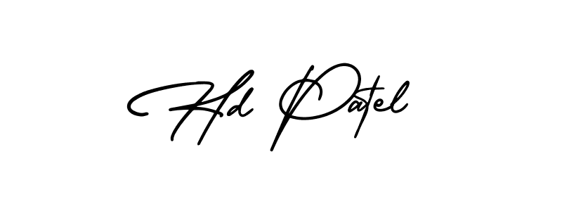 The best way (AmerikaSignatureDemo-Regular) to make a short signature is to pick only two or three words in your name. The name Hd Patel include a total of six letters. For converting this name. Hd Patel signature style 3 images and pictures png