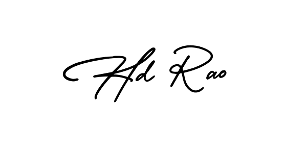 Create a beautiful signature design for name Hd Rao. With this signature (AmerikaSignatureDemo-Regular) fonts, you can make a handwritten signature for free. Hd Rao signature style 3 images and pictures png