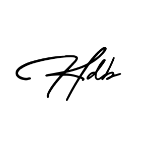 Make a beautiful signature design for name Hdb. With this signature (AmerikaSignatureDemo-Regular) style, you can create a handwritten signature for free. Hdb signature style 3 images and pictures png