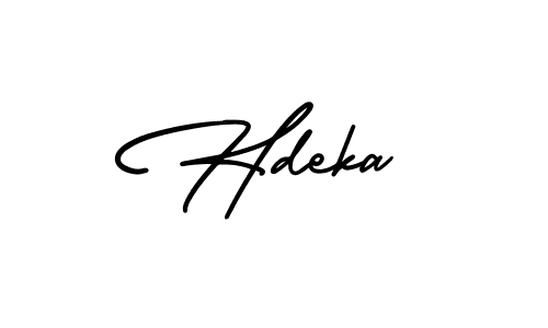 How to make Hdeka signature? AmerikaSignatureDemo-Regular is a professional autograph style. Create handwritten signature for Hdeka name. Hdeka signature style 3 images and pictures png