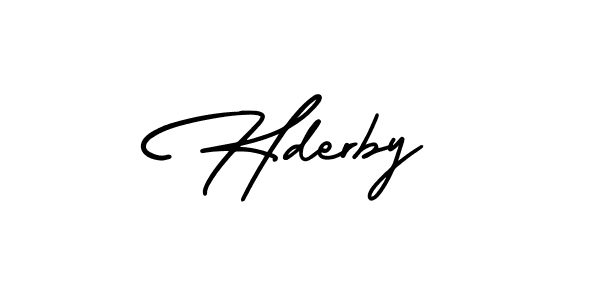 The best way (AmerikaSignatureDemo-Regular) to make a short signature is to pick only two or three words in your name. The name Hderby include a total of six letters. For converting this name. Hderby signature style 3 images and pictures png