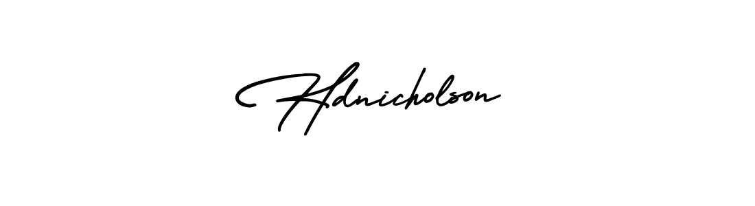 Create a beautiful signature design for name Hdnicholson. With this signature (AmerikaSignatureDemo-Regular) fonts, you can make a handwritten signature for free. Hdnicholson signature style 3 images and pictures png