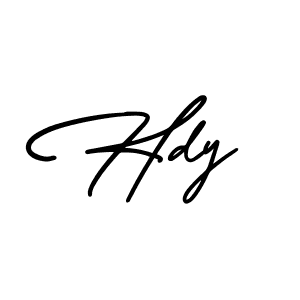 Make a beautiful signature design for name Hdy. With this signature (AmerikaSignatureDemo-Regular) style, you can create a handwritten signature for free. Hdy signature style 3 images and pictures png
